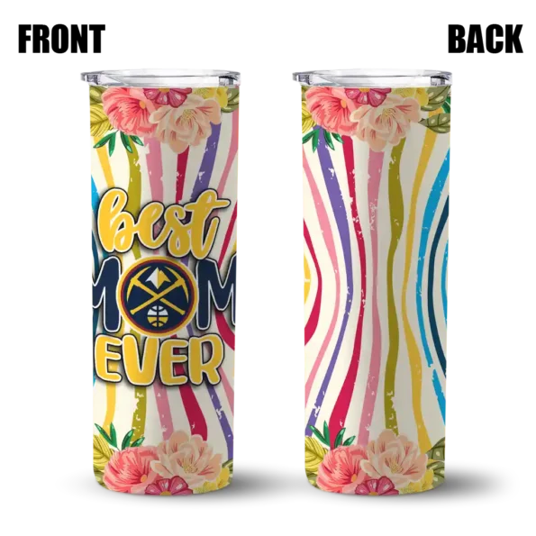 denver nuggets flower cluster skinny tumbler fashion forward.webp