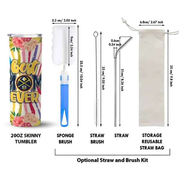 denver nuggets flower cluster skinny tumbler new arrival.webp
