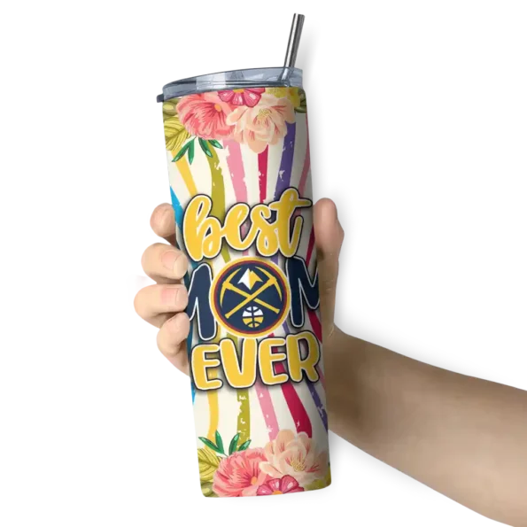 denver nuggets flower cluster skinny tumbler premium grade.webp