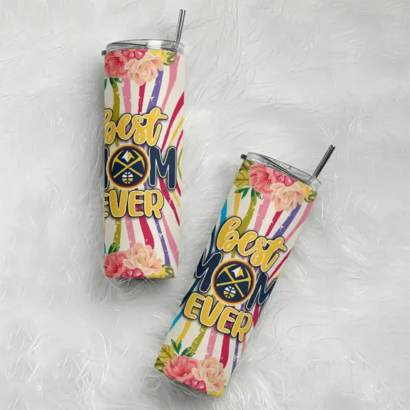denver nuggets flower cluster skinny tumbler top rated.webp