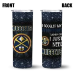 denver nuggets radiant glitter blue skinny tumbler best selling 1.webp