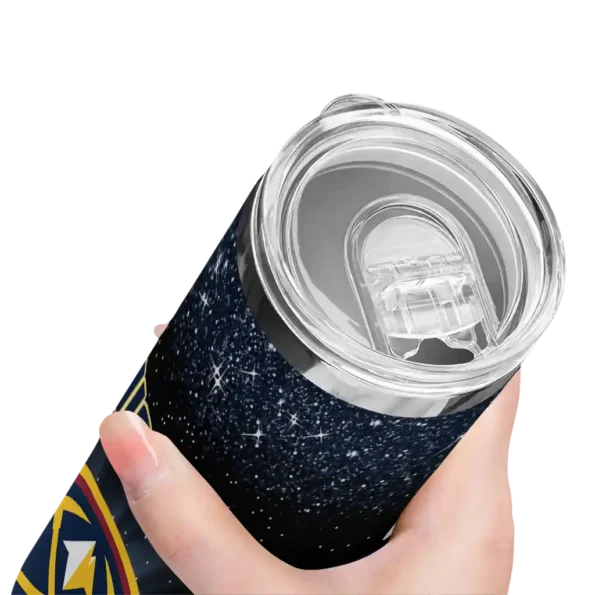 denver nuggets radiant glitter blue skinny tumbler high quality.webp