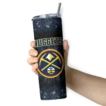 denver nuggets radiant glitter blue skinny tumbler best selling 1.webp