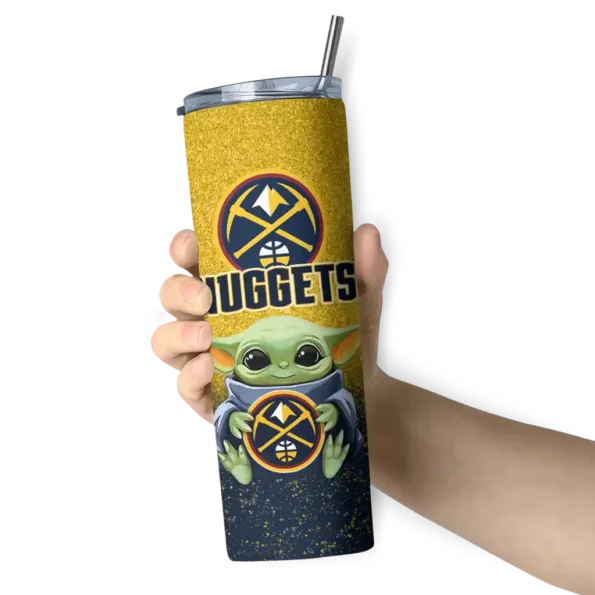 denver nuggets yoda smile blue skinny tumbler premium grade.webp