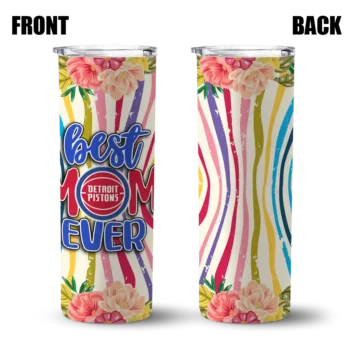 detroit pistons flower cluster skinny tumbler fashion forward.webp