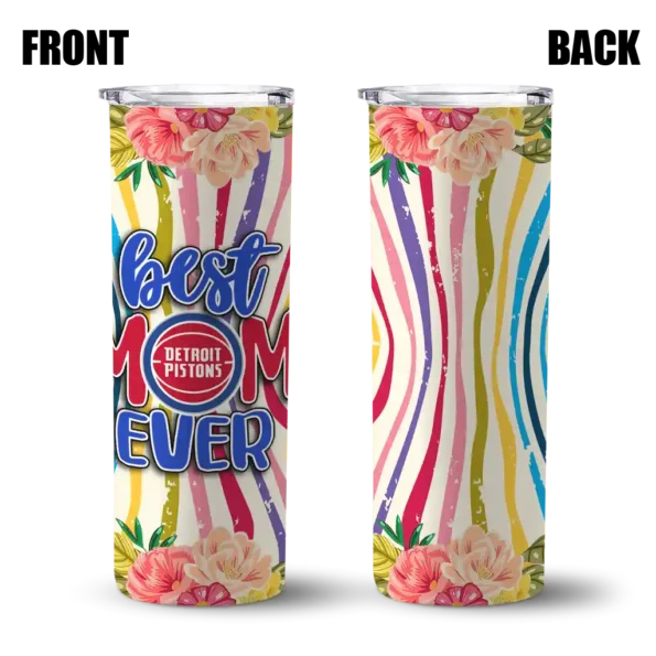 detroit pistons flower cluster skinny tumbler fashion forward.webp