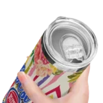 detroit pistons flower cluster skinny tumbler best selling 1.webp