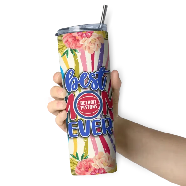 detroit pistons flower cluster skinny tumbler premium grade.webp