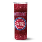 detroit pistons radiant glitter red skinny tumbler best selling 1.webp
