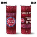 detroit pistons radiant glitter red skinny tumbler best selling 1.webp