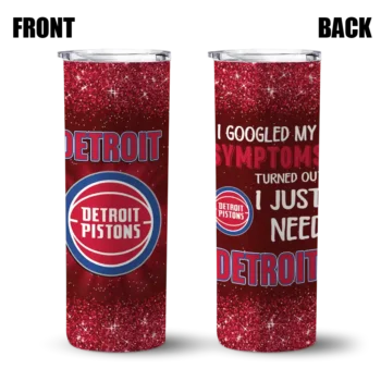 detroit pistons radiant glitter red skinny tumbler fashion forward.webp