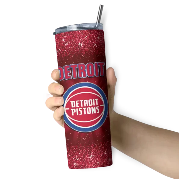 detroit pistons radiant glitter red skinny tumbler premium grade.webp