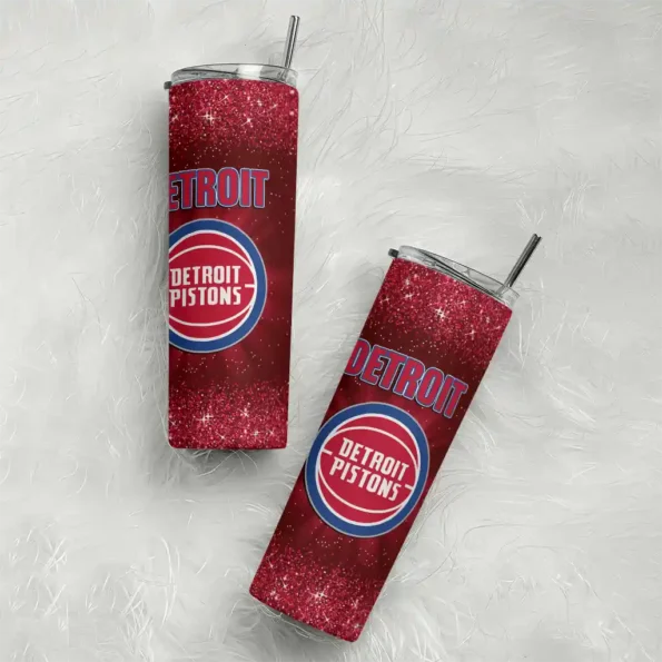 detroit pistons radiant glitter red skinny tumbler top rated.webp