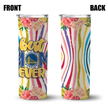golden state warriors flower cluster skinny tumbler fashion forward.webp