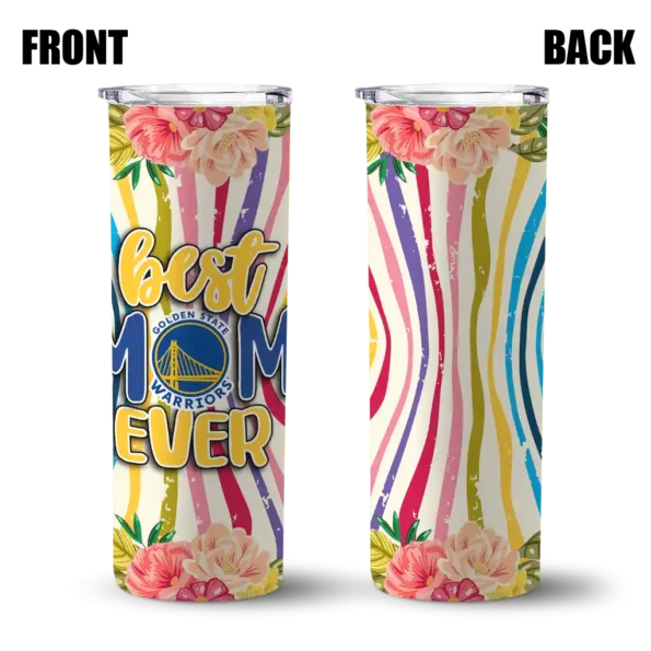 golden state warriors flower cluster skinny tumbler fashion forward.webp