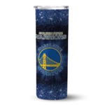 golden state warriors radiant glitter blue skinny tumbler best selling 1.webp