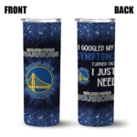 golden state warriors radiant glitter blue skinny tumbler best selling 1.webp