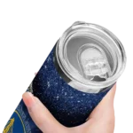 golden state warriors radiant glitter blue skinny tumbler best selling 1.webp