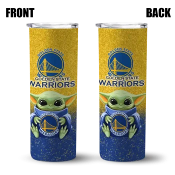 golden state warriors yoda smile blue skinny tumbler fashion forward.webp