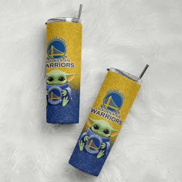 golden state warriors yoda smile blue skinny tumbler top rated.webp