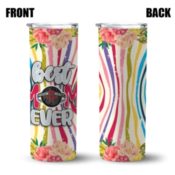 houston rockets flower cluster skinny tumbler fashion forward.webp