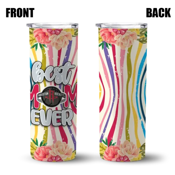houston rockets flower cluster skinny tumbler fashion forward.webp