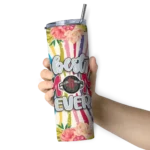 houston rockets flower cluster skinny tumbler best selling 1.webp