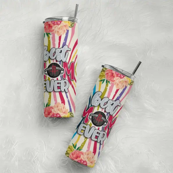 houston rockets flower cluster skinny tumbler top rated.webp