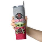 houston rockets yoda smile red skinny tumbler best selling 1.webp