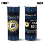 indiana pacers radiant glitter blue skinny tumbler best selling 1.webp