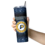 indiana pacers radiant glitter blue skinny tumbler best selling 1.webp