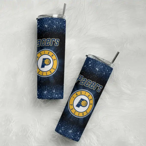 indiana pacers radiant glitter blue skinny tumbler top rated.webp