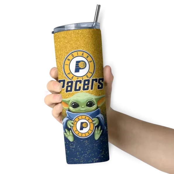 indiana pacers yoda smile blue skinny tumbler premium grade.webp