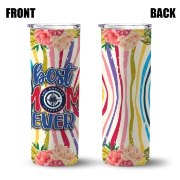 los angeles clippers flower cluster skinny tumbler fashion forward.webp