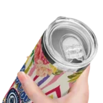 los angeles clippers flower cluster skinny tumbler best selling 1.webp