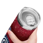 los angeles clippers radiant glitter red skinny tumbler best selling 1.webp