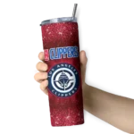 los angeles clippers radiant glitter red skinny tumbler best selling 1.webp