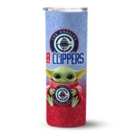 los angeles clippers yoda smile red skinny tumbler best selling 1.webp