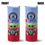 los angeles clippers yoda smile red skinny tumbler best selling 1.webp