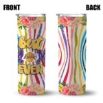 los angeles lakers flower cluster skinny tumbler best selling 1.webp