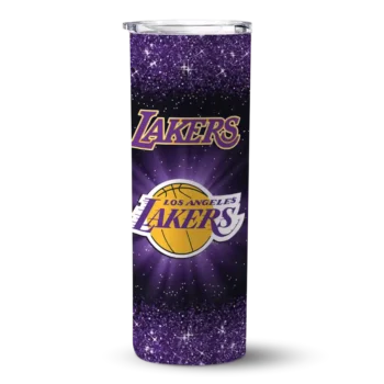 los angeles lakers radiant glitter purple skinny tumbler best selling 1.webp