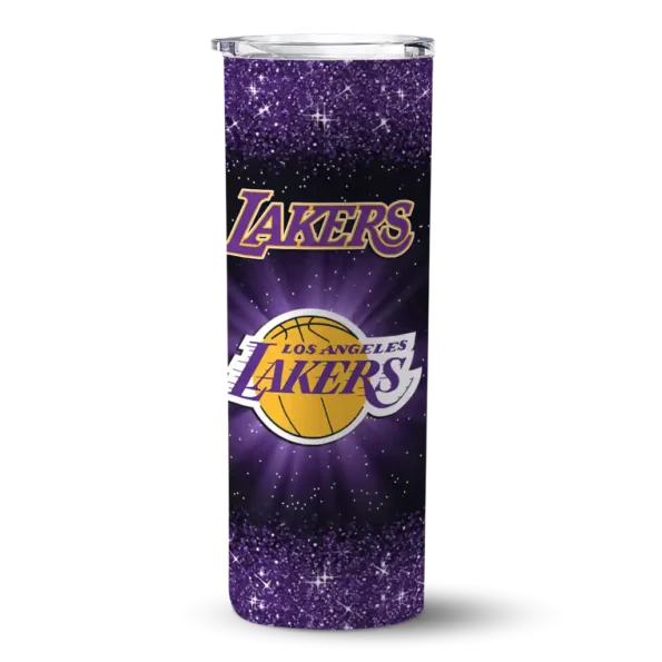 los angeles lakers radiant glitter purple skinny tumbler best selling 1.webp