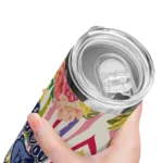 memphis grizzlies flower cluster skinny tumbler best selling 1.webp