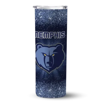 memphis grizzlies radiant glitter blue skinny tumbler best selling 1.webp