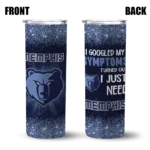 memphis grizzlies radiant glitter blue skinny tumbler best selling 1.webp