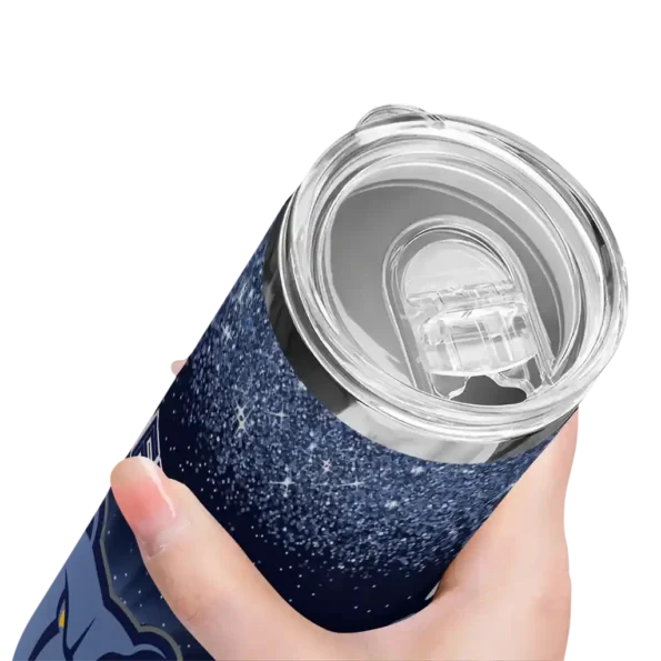 memphis grizzlies radiant glitter blue skinny tumbler high quality.webp