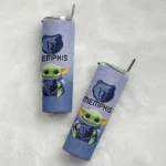 memphis grizzlies yoda smile blue skinny tumbler best selling 1.webp
