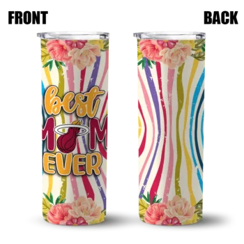 miami heat flower cluster skinny tumbler fashion forward.webp