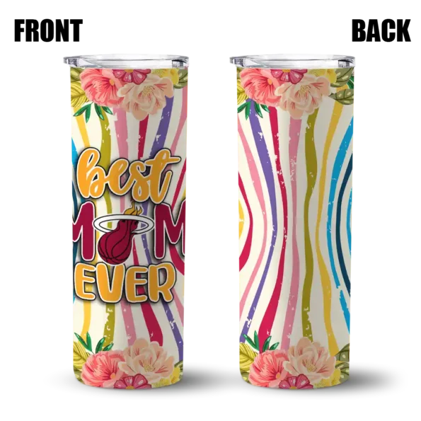 miami heat flower cluster skinny tumbler fashion forward.webp