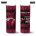 miami heat radiant glitter red skinny tumbler best selling 1.webp